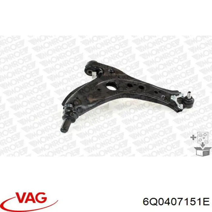Brazo inferior izquierdo/derecho de suspensión delantera VAG 6Q0407151E precio, desde 37,04 EUR