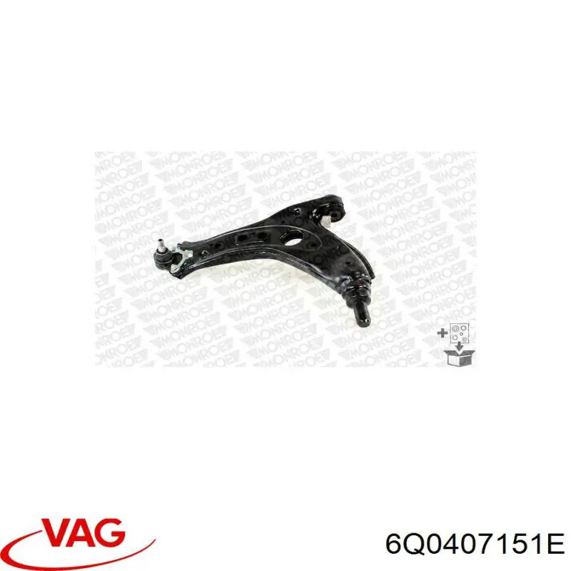 Brazo inferior izquierdo/derecho de suspensión delantera 6Q0407151E VAG
