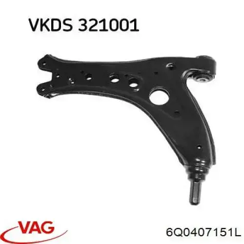 Brazo inferior izquierdo/derecho de suspensión delantera VAG 6Q0407151L precio, desde 50,44 EUR