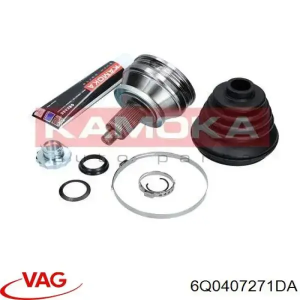 6Q0407271DA VAG Semieje delantero izquierdo