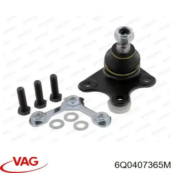Rótula de suspensión inferior izquierda 6Q0407365M VAG