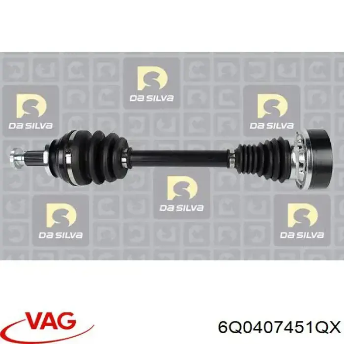 6Q0407271DP VAG Semieje delantero izquierdo