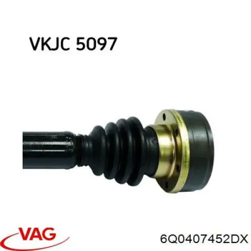 Comprar 6Q0407452DX VAG Semieje delantero derecho