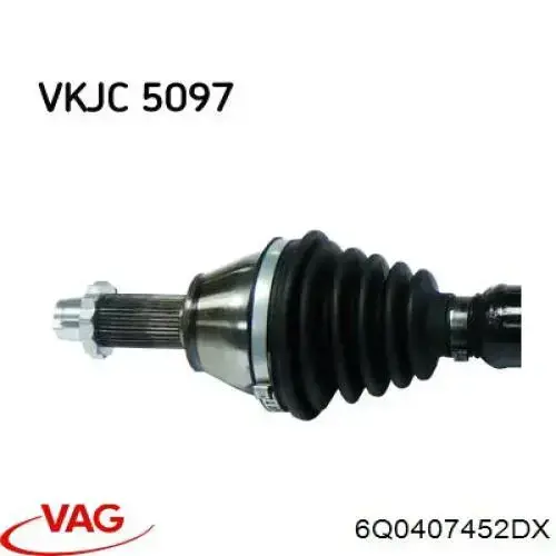 Semieje delantero derecho VAG 6Q0407452DX precio, desde 92,93 EUR