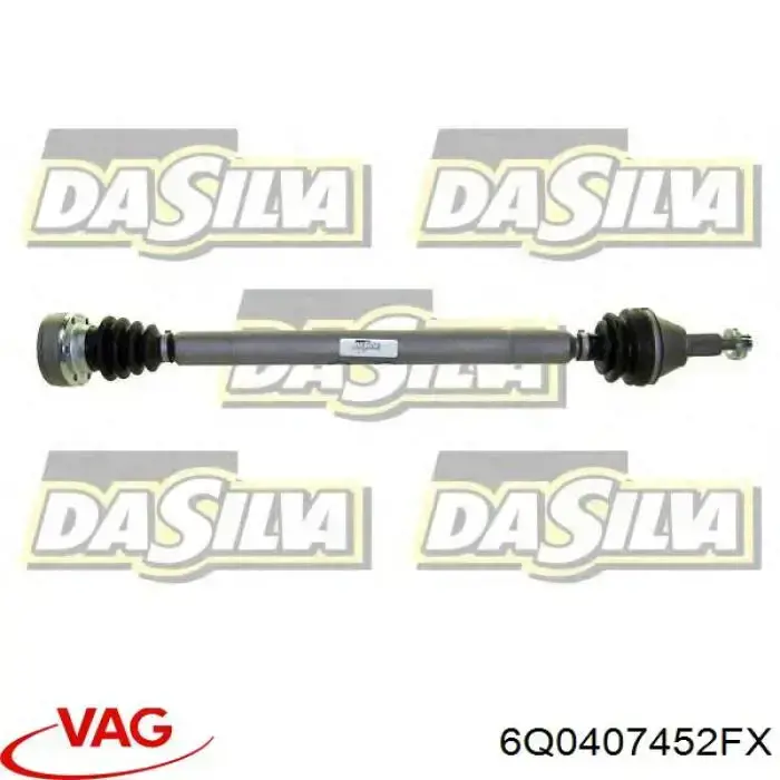 Semieje delantero derecho VAG 6Q0407452FX precio, desde 49,37 EUR