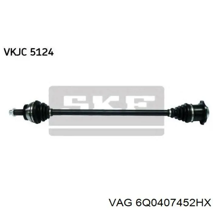 Comprar 6Q0407452HX VAG Semieje delantero derecho