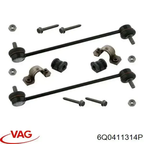 Soporte estabilizador, Eje delantero VAG 6Q0411314P