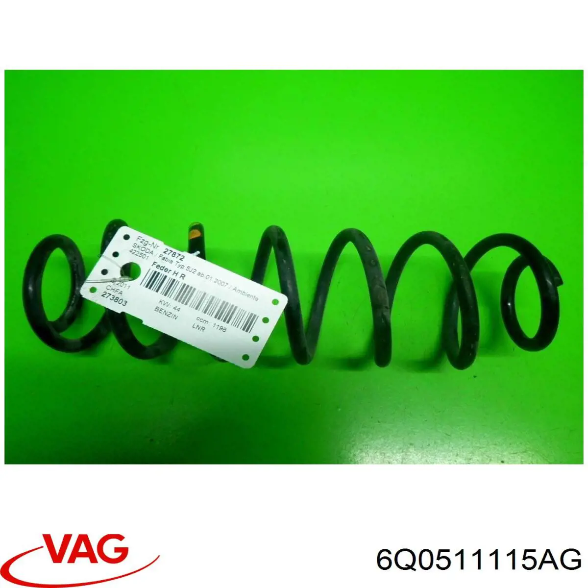 6Q0511115AG VAG Muelle trasero