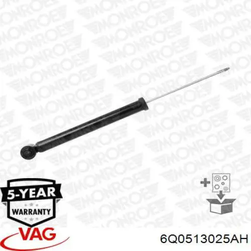 Amortiguador trasero 6Q0513025AH VAG