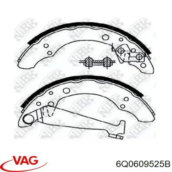 Zapatas de freno 6Q0609525B VAG