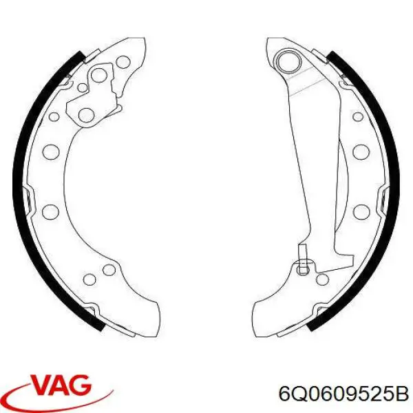 Comprar 6Q0609525B VAG Zapatas de freno