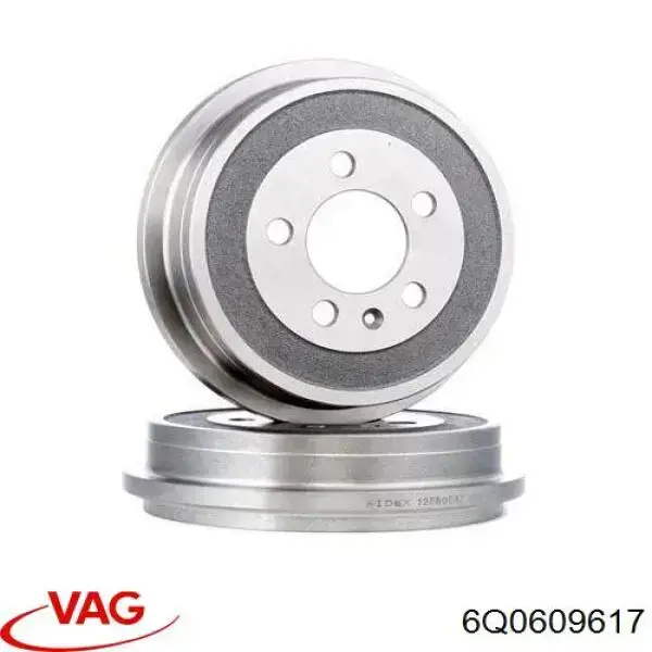 Tambor de freno trasero VAG 6Q0609617