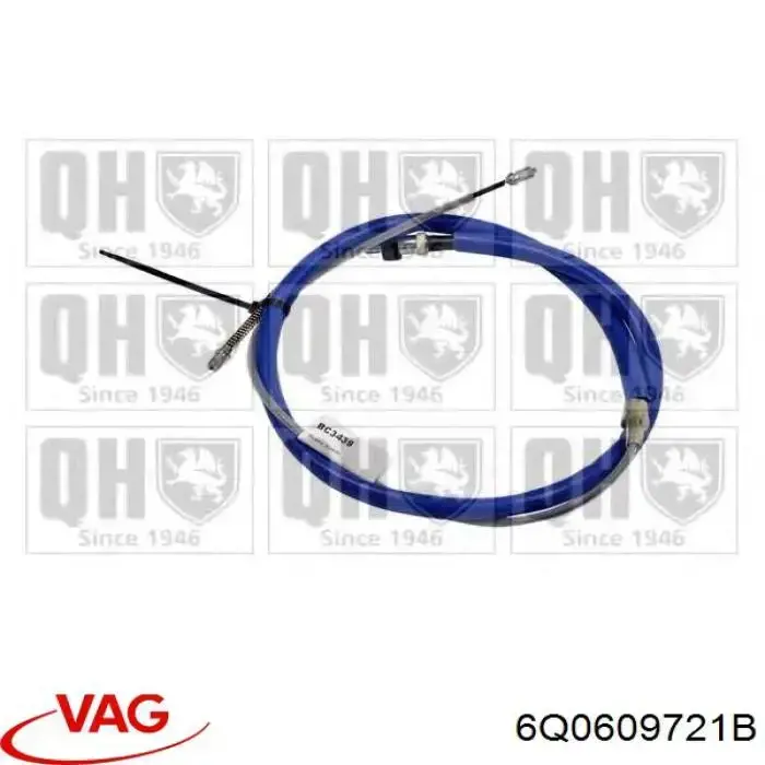 6Q0609721B VAG cable de freno de mano trasero derecho/izquierdo