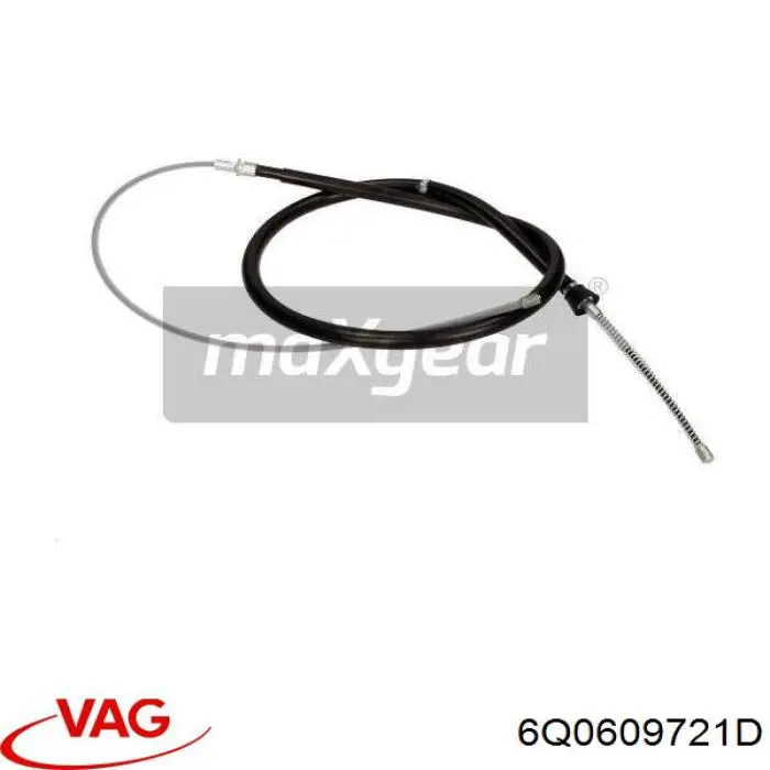 6Q0609721D VAG cable de freno de mano trasero derecho/izquierdo