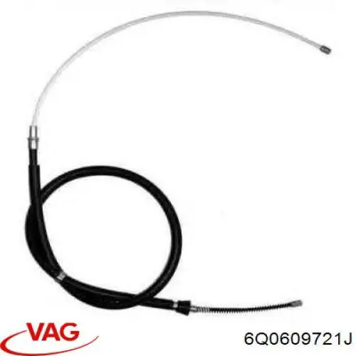 6Q0609721J VAG cable de freno de mano trasero derecho/izquierdo