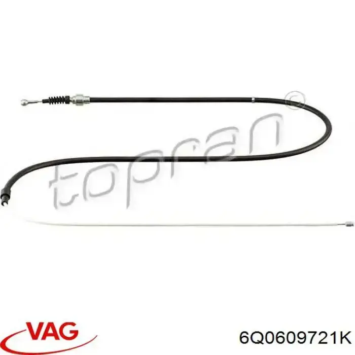 Comprar 6Q0609721K VAG Cable de freno de mano trasero derecho/izquierdo