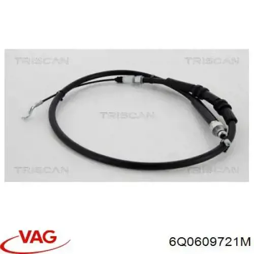 Cable de freno de mano trasero derecho/izquierdo 6Q0609721M VAG
