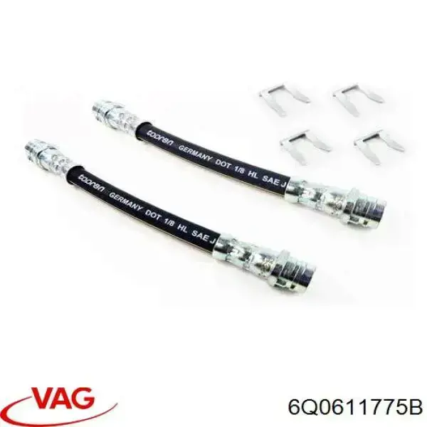 Latiguillo de freno trasero 6Q0611775B VAG