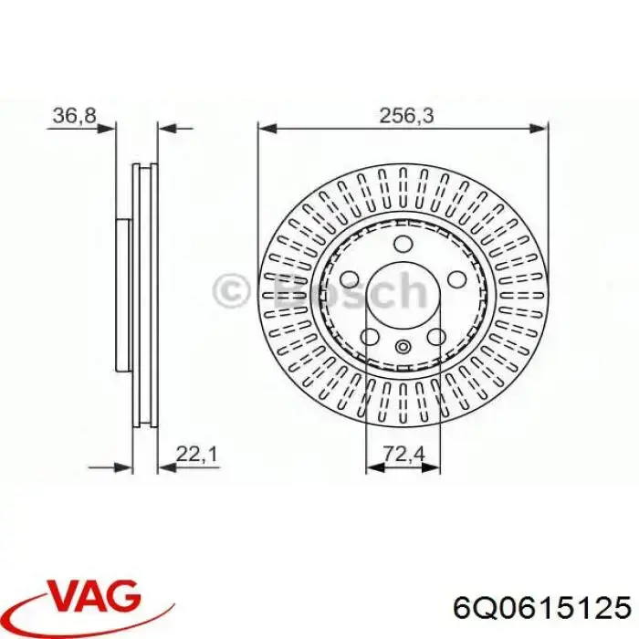 Comprar 6Q0615125 VAG Soporte de la pinza de freno delantera