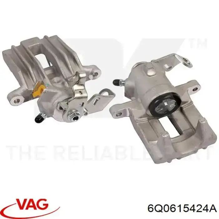 Pinza de freno trasera derecha 6Q0615424A VAG