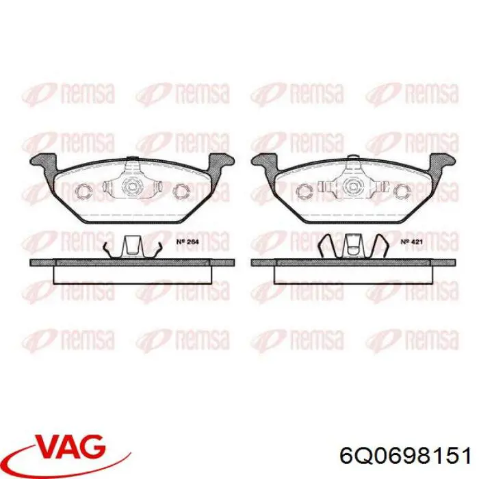 Pastillas de freno delanteras Seat Ibiza 5 KJ1, KJG