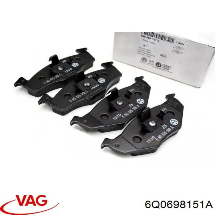 Pastillas de freno 6Q0698151A VAG