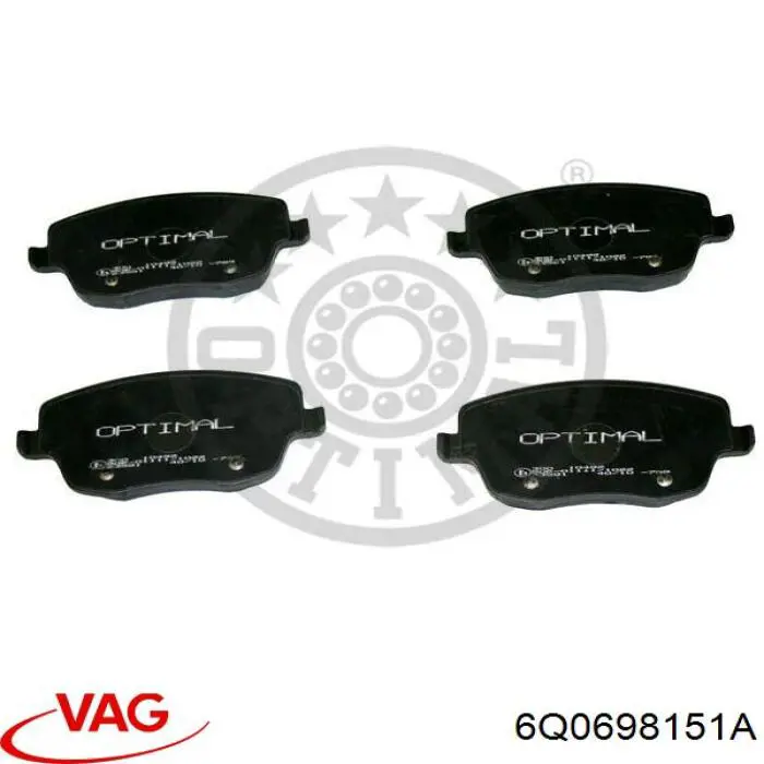 Pastillas de freno delanteras VAG 6Q0698151A