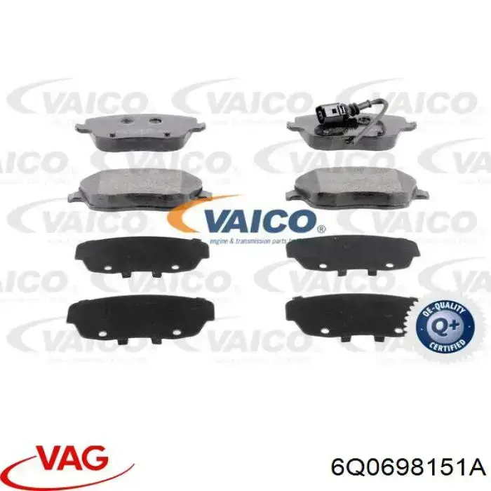 Pastillas freno delanteras VAG 6Q0698151A precio, desde 26,61 EUR
