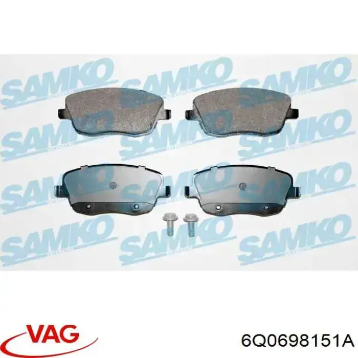Comprar 6Q0698151A VAG Pastillas delanteras de freno