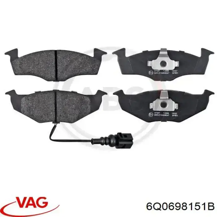 Pastillas de freno 6Q0698151B VAG