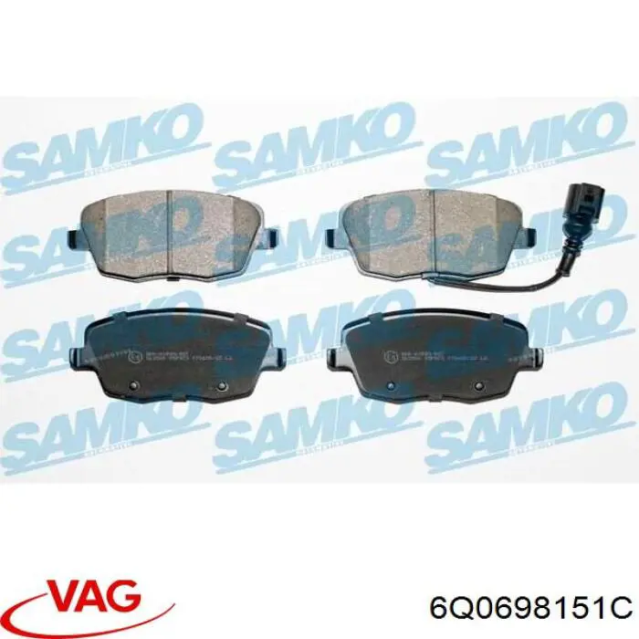 Comprar 6Q0698151C VAG Pastillas delanteras de freno