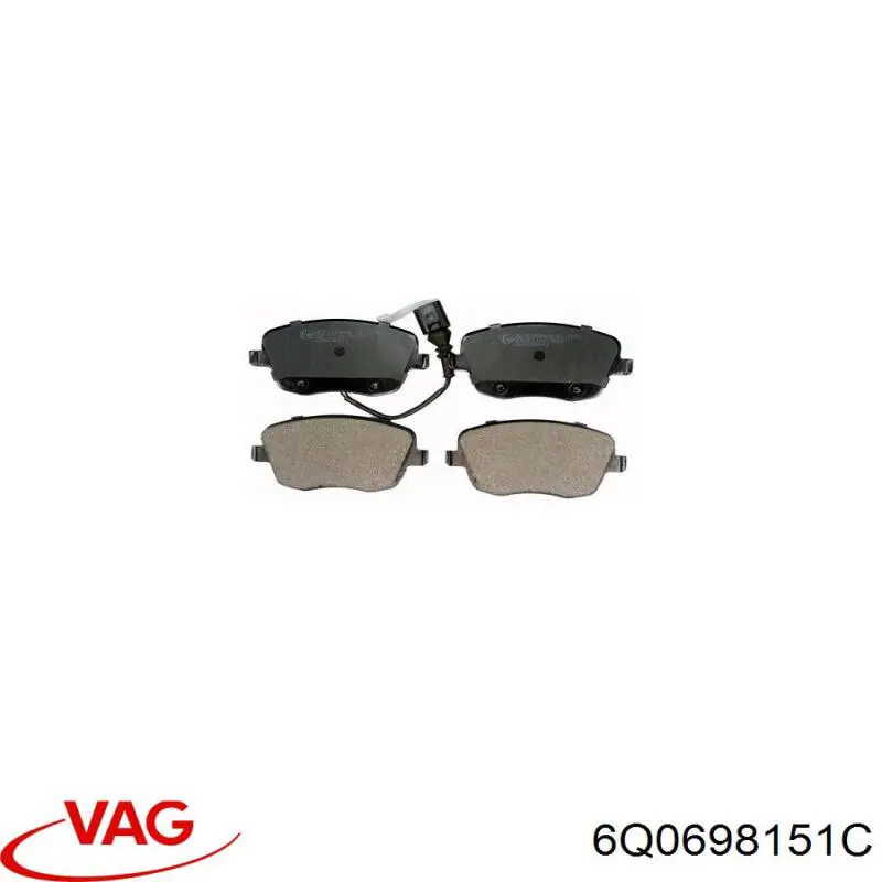 Pastillas de freno 6Q0698151C VAG