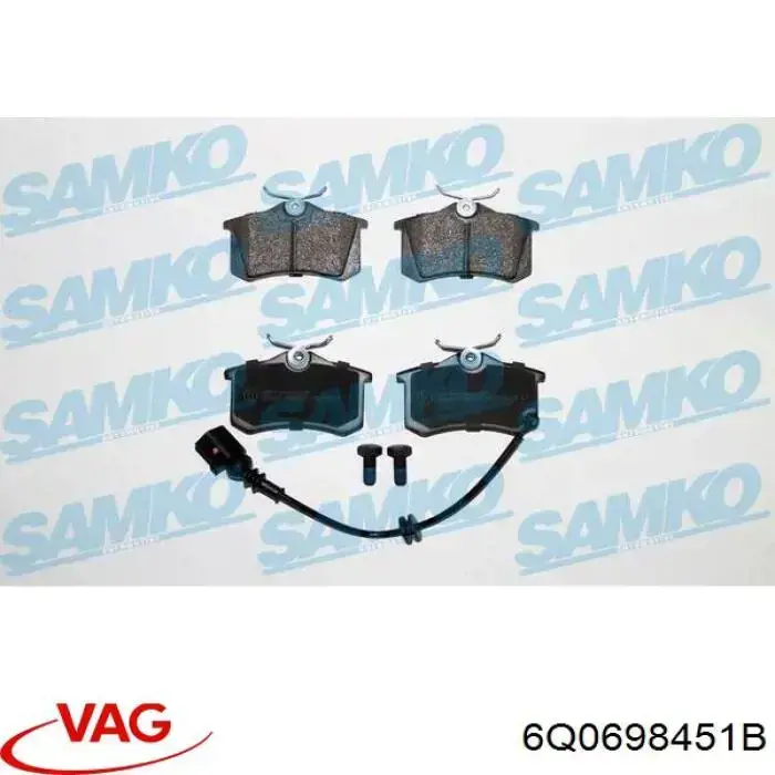 Pastillas traseras VAG 6Q0698451B