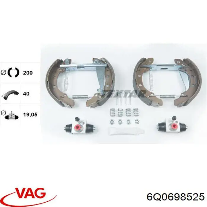 Comprar 6Q0698525 VAG Zapatas de freno