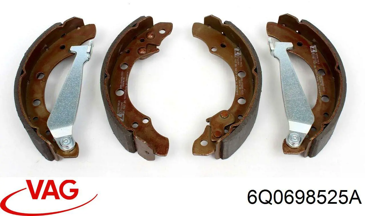 6Q0698525A VAG Zapatas de freno de tambor traseras