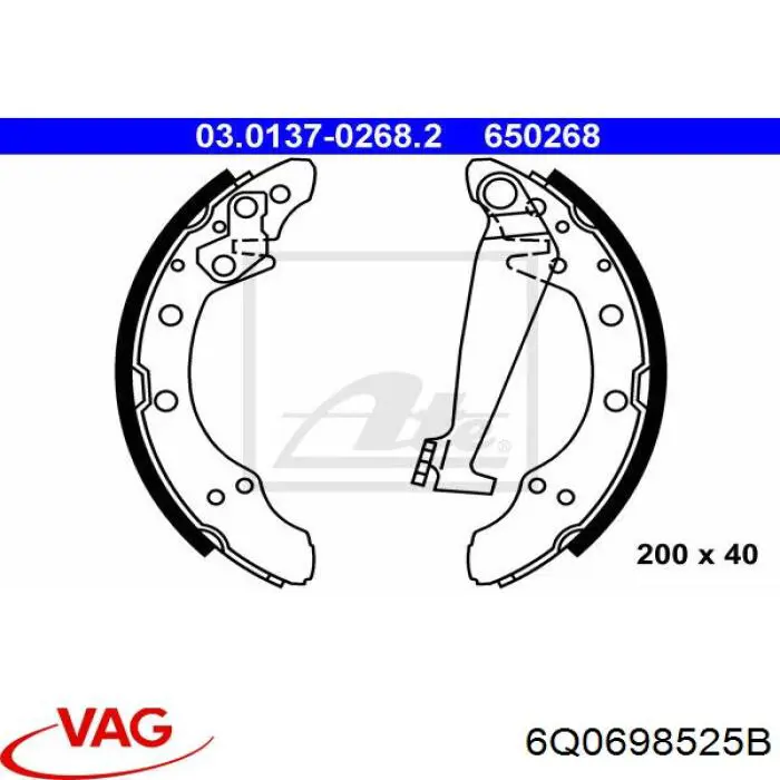 Zapatas de freno de tambor traseras VAG 6Q0698525B precio, desde 22,75 EUR