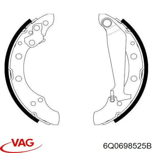 Comprar 6Q0698525B VAG Zapatas de freno