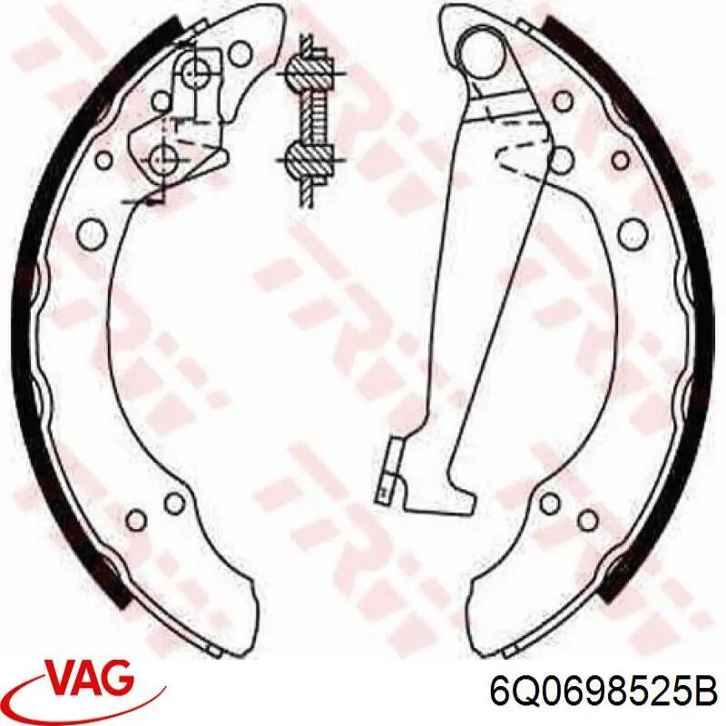 Zapatas de freno 6Q0698525B VAG