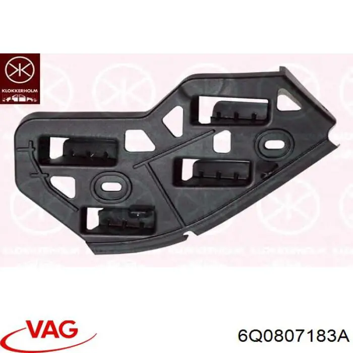6Q0807183A VAG Soporte de parachoques delantero izquierdo