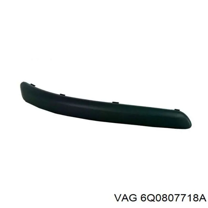 6Q0807718A VAG moldura de parachoques delantero derecho