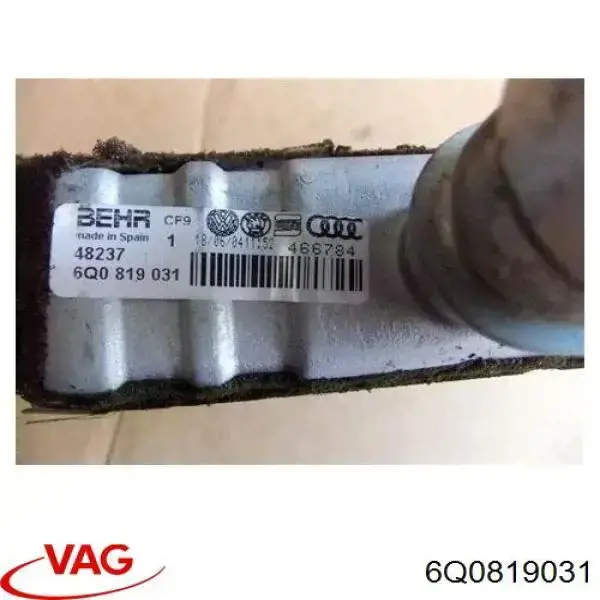 Comprar 6Q0819031 VAG Radiador calefacción