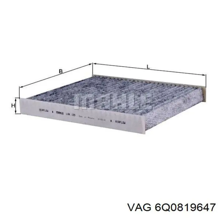 Comprar 6Q0819647 VAG Marco del filtro de habitáculo