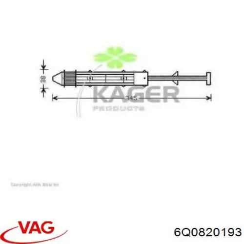 Filtro deshidratante VAG 6Q0820193