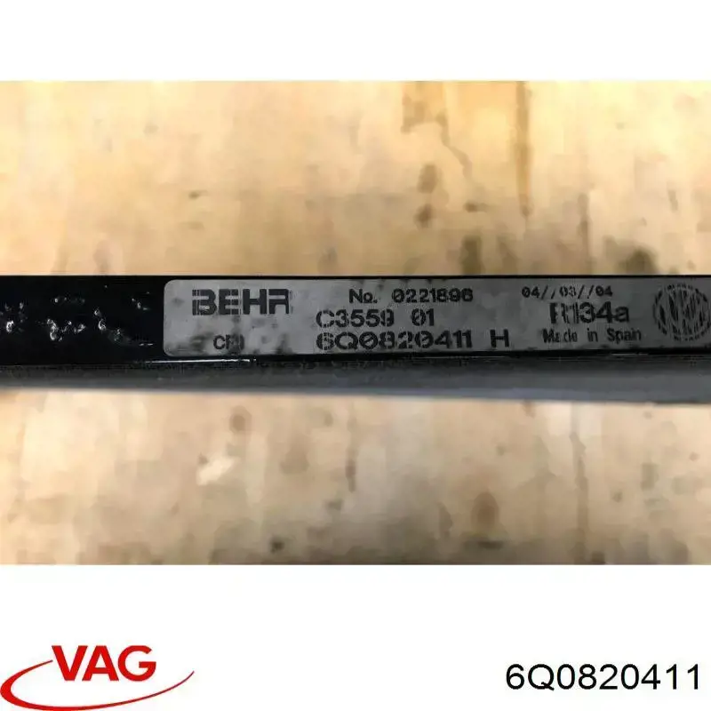 6Q0820411 VAG Radiador de aire acondicionado