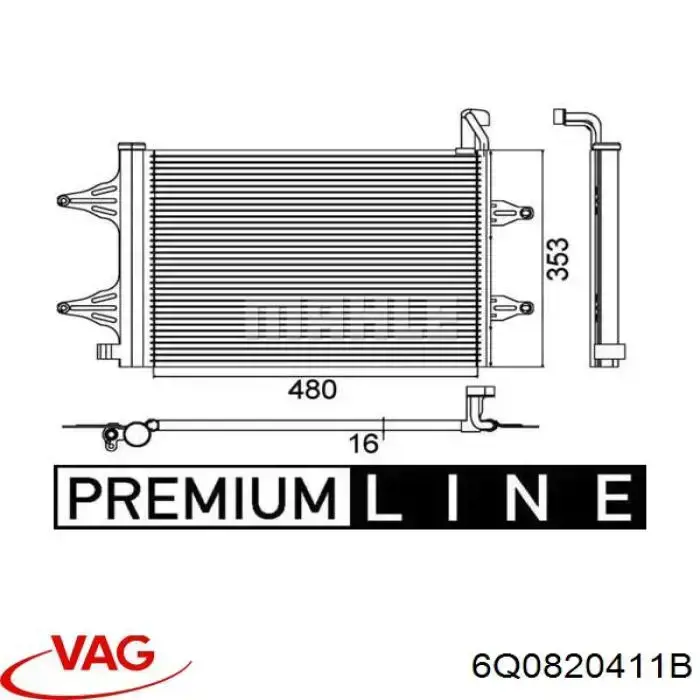 Aire acondicionado capacitor VAG 6Q0820411B precio, desde 66,56 EUR