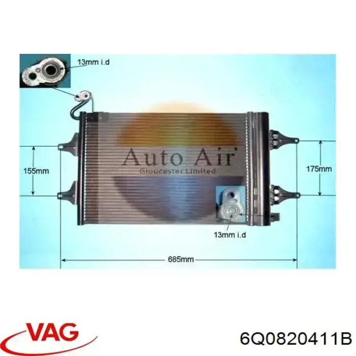 Aire acondicionado capacitor VAG 6Q0820411B precio, desde 66,56 EUR