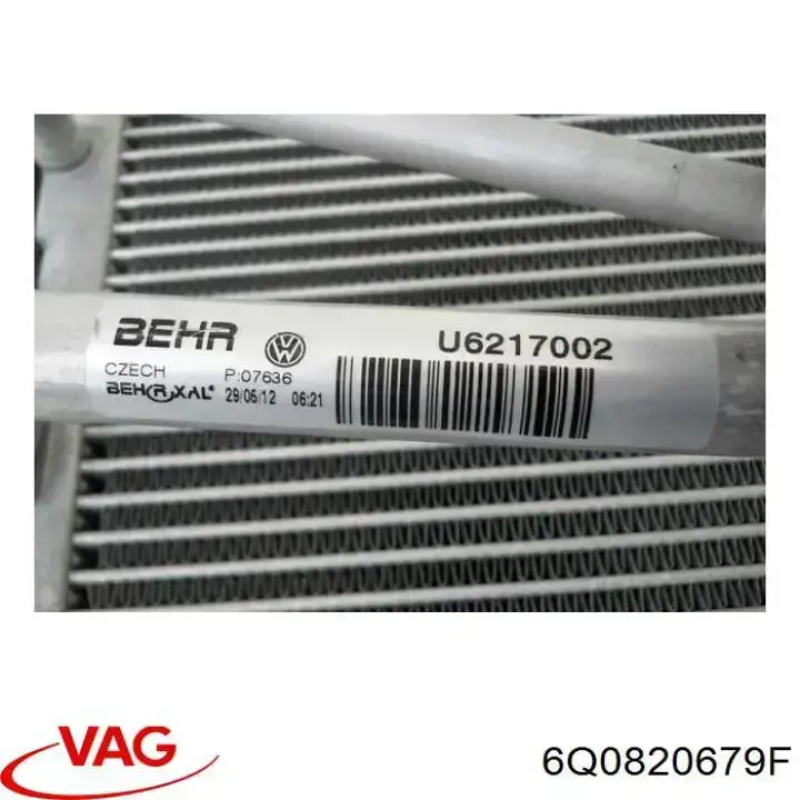6Q0820679F VAG Válvula TRV del aire acondicionado