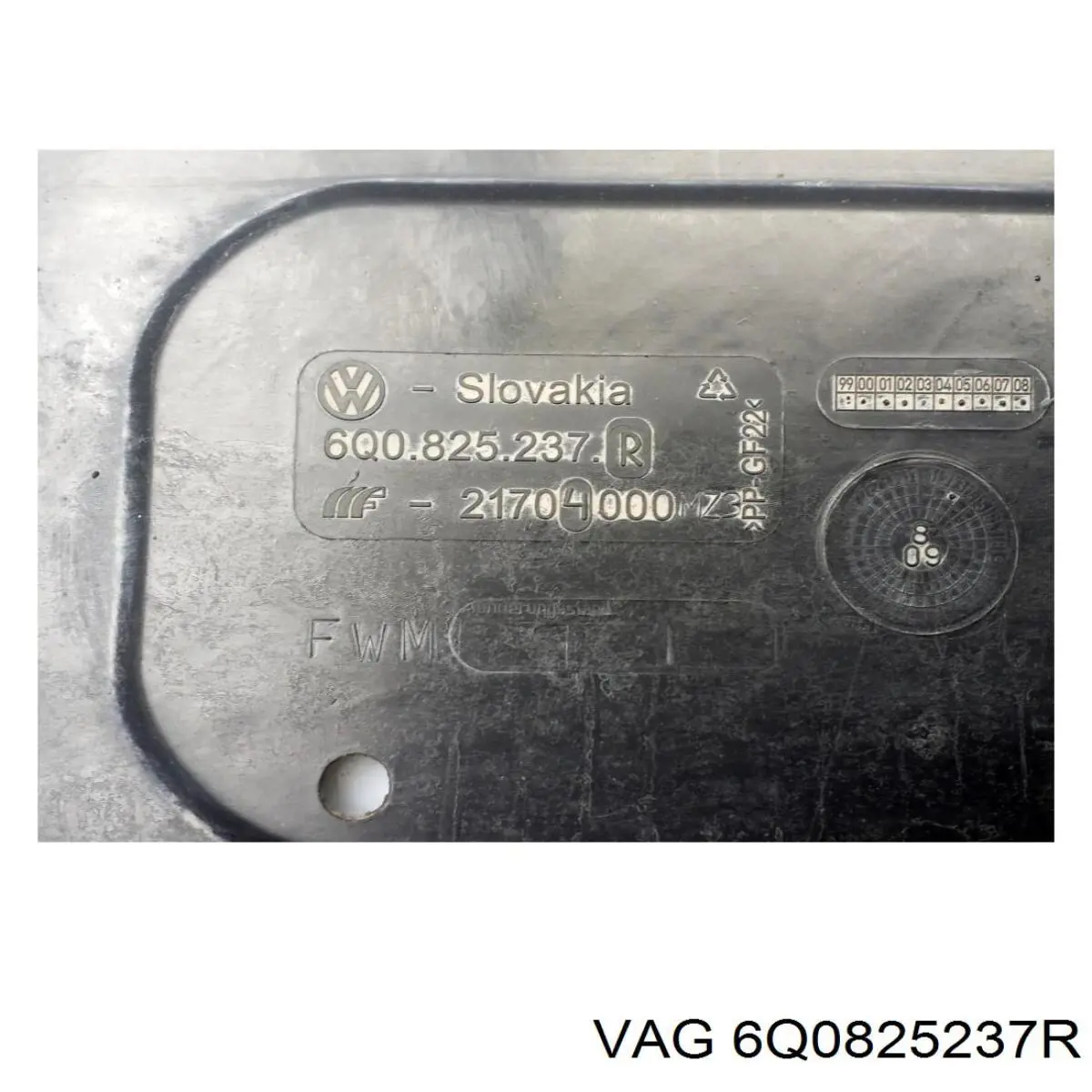 Amortiguación del compartimiento de motor delantera VAG 6Q0825237R