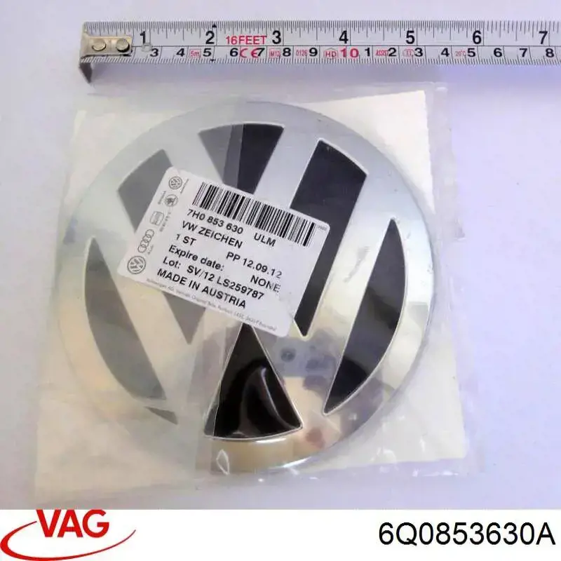 Logo VAG 6Q0853630A precio, desde 17,89 EUR