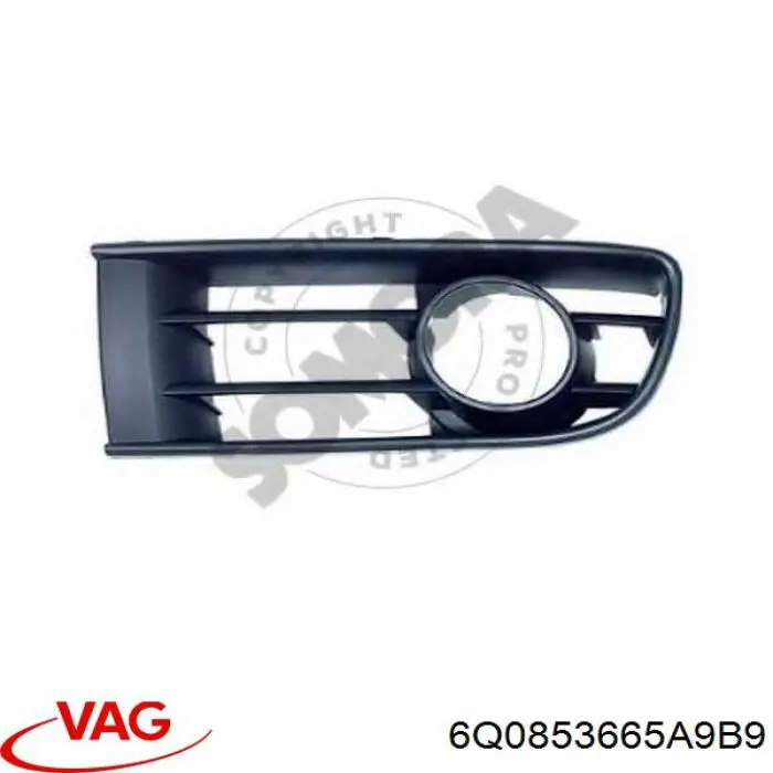 Tapa de rejilla de faro antiniebla delantero izquierdo VAG 6Q0853665A9B9 precio, desde 7,02 EUR